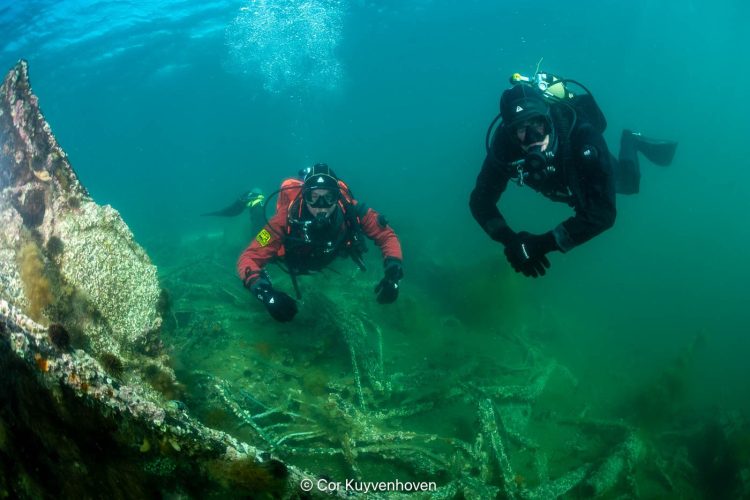 Duiken op het wrak de Tirpitz in Noorwegen